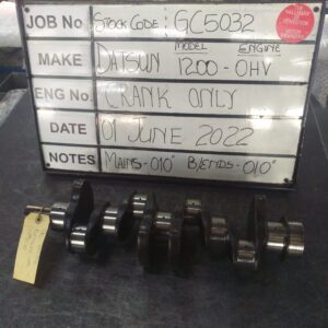 Datsun 1200 OHV Crank Main 010, B/Ends 010 Stock Code GCS032