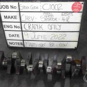 Chev 4100 Crankshaft Mains 020, B/Ends 030 Stock Code C1002