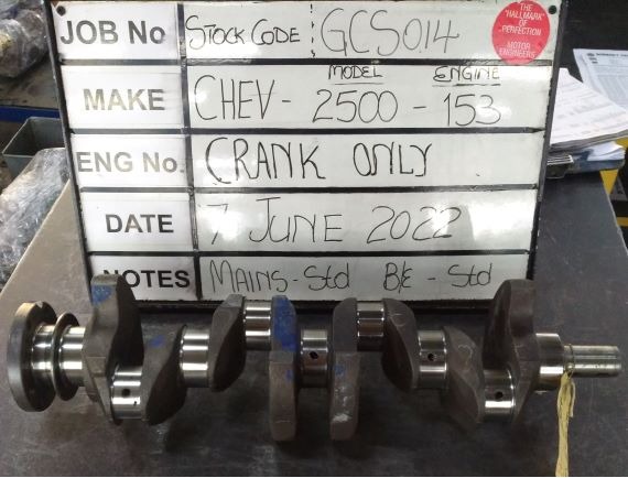 Chev 2500 153cu Crankshaft Mains std, B/Ends std Stock Code GCS014