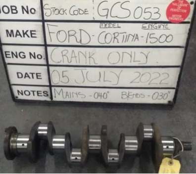 Ford 1300 Kent Crankshaft Mains 010 , B/Ends 010 Stock Code GCS053
