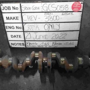 Chev 3800 Crankshaft Mains std, B/Ends std Stock Code GCS058