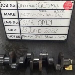 Isuzu G161 Crank Mains 040, B/Ends 040 Stock Code GCS104