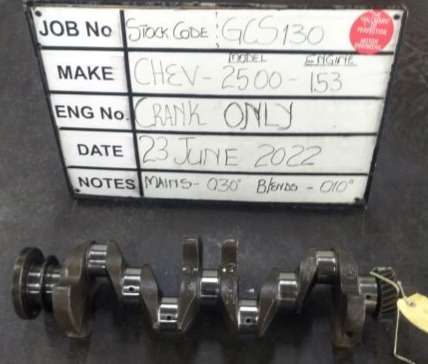 Chev 2500 153cu Crank Mains 030, B/Ends 010 Stock Code GCS130