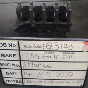 Ford 1.6 CVH Block Stock Code GEB143