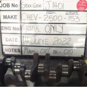 Chev 2500 153cu Crankshaft Mains 010 , B/Ends 010 Stock Code J1401