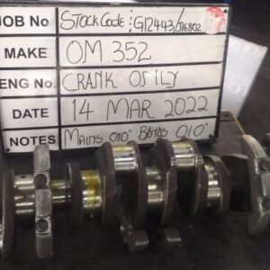 Merc OM 352 Crank Mains 010, B/ends 010 S/Code J16802