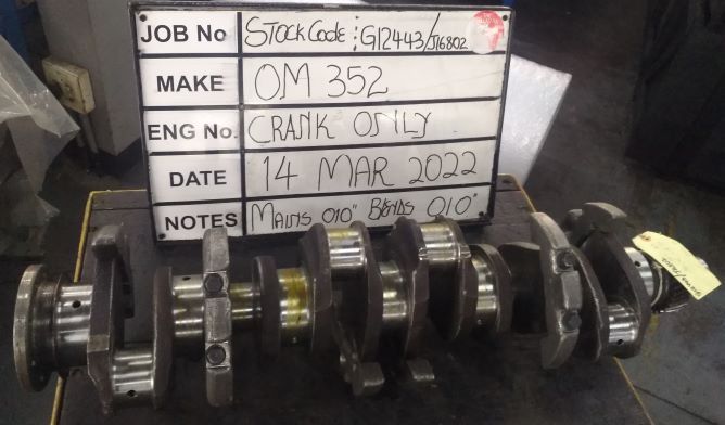 Merc OM 352 Crank Mains 010, B/ends 010 S/Code J16802