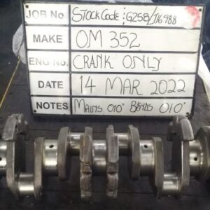 Merc OM 352 Crank Mains 010, B/Ends 010 S/Code J16988