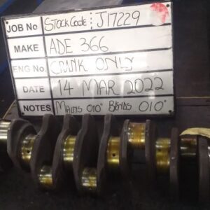 ADE 366T/N Crank Mains 010, B/ends 010 S/Code J17229