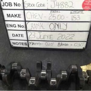 Chev 2500 153cu Crankshaft Mains 020, B/Ends 030 Stock Code J4882