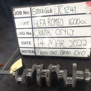 Alfa Romeo TI 1600 Crankshaft Mains 020, B/ends 020 S/Code JC1241