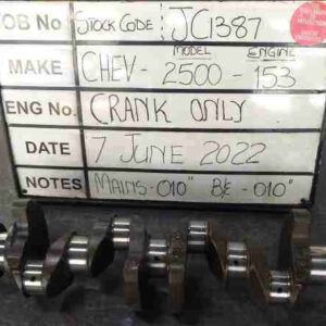 Chev 2500 Crankshaft Mains std, B/Ends std Stock Code P143