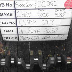 Chev 3800 Crankshaft Mains 020 , B/Ends 020 S/Code JC292