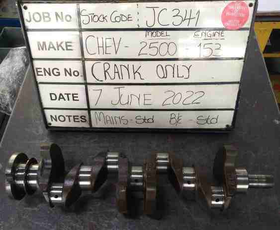 Chev 2500 Crankshaft Mains std, B/Ends std Stock Code JC341