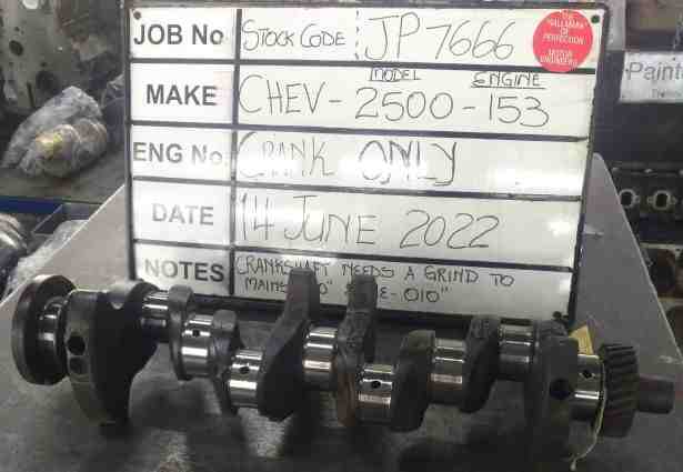 Chev 2500 153cu Crankshaft Mains std , B/Ends std Stock Code JP7666