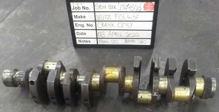 Deutz F10L413F Crankshaft Mains 020, B/ends 060 Stock Code N4950/2