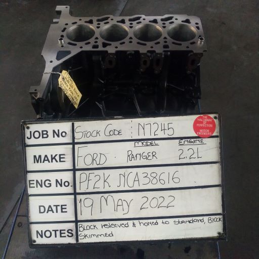 Ford Ranger 2.2 Diesel Block Stock Code N7245