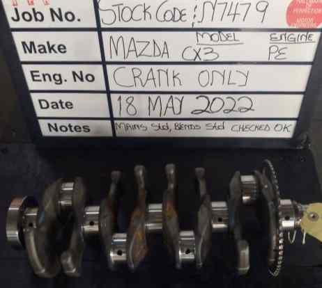 Mazda CX3 2.0 PE Crank Main std , B/E std Stock Code N7479C