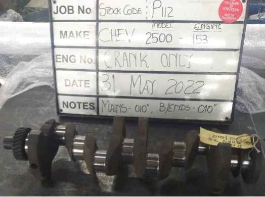 Chev 2500 Crankshaft Mains 010, B/Ends 010 Stock Code P112
