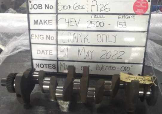 Chev 2500 Crankshaft Mains 010, B/Ends 010 Stock Code P126