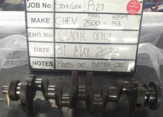 Chev 2500 Crankshaft Mains 010, B/Ends 010 Stock Code P127
