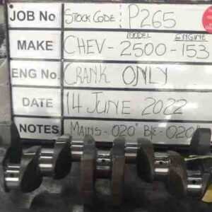 Chev 2500 153cu Crankshaft Mains 020, B/Ends 020 Stock Code P265