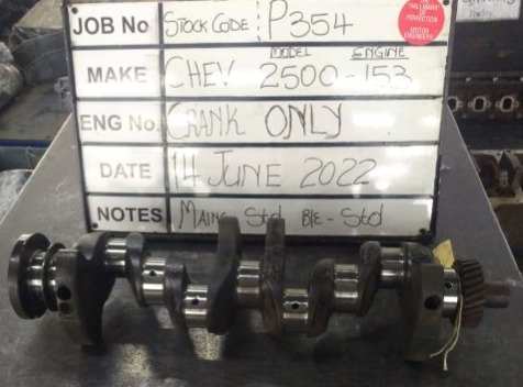 Chev 2500 153cu Crankshaft Mains Std, B/Ends Std Stock Code P354
