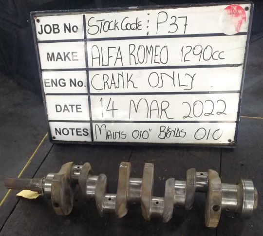 Alfa Romeo Crankshaft Mains 010, B/ends 010 S/Code P37