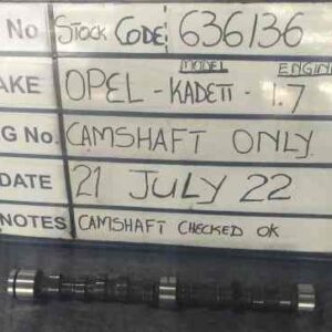 Opel Kadett Early 1.7 Camshaft Stock Code 636136