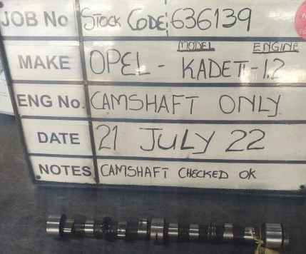 Opel Kadett 1.2 Camshaft Stock Code 636139
