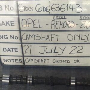 Opel Rekord 2.0 Camshaft Stock Code 636143