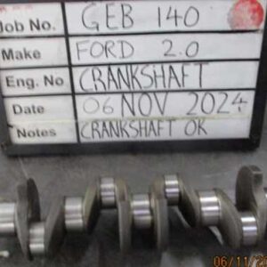 Ford 2.0L Crank Mains std , B/Ends std Stock Code GEB140CR