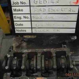 Ford Escort 2.0L Block With Crank (Bore Size 90.80mm)Stock Code GEB142