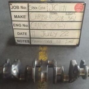 Chrysler 3.5 218 Crank Mains std,B/E std Stock Code JC1171