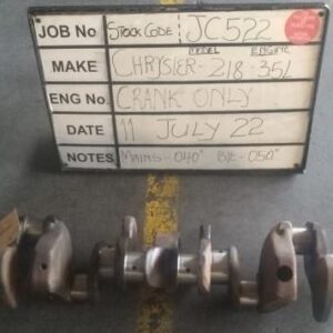 Chrysler 3.5 218 Crank Mains 040,B/E 050 Stock Code JC522