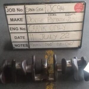 Dodge Plymouth 2.3 Crank Mains 040,B/E 040 Stock Code JC94