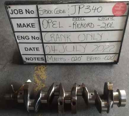 Opel Rekord 2.0 Crank Mains 020,B/E 020 Stock Code JP340