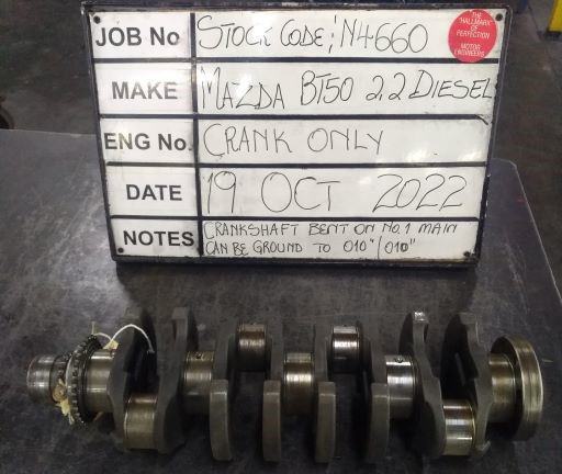 Mazda BT50,Ford Ranger 2.2L Crank Mains std,B/E std Stock Code N4660