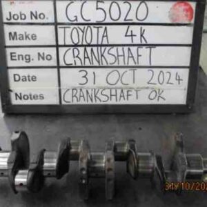 Toyota 4K Crank Mains 020 B/Ends 010 Stock Code GC5020