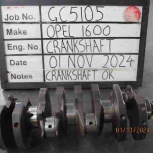 Opel 1.6 Crank Mains 010, B/ends Std Stock Code GC5105