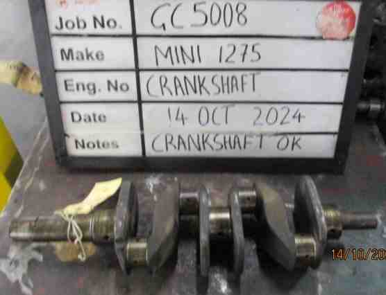 Mini 1275 Crank Mains Std, B/Ends Std Stock Code GC5008