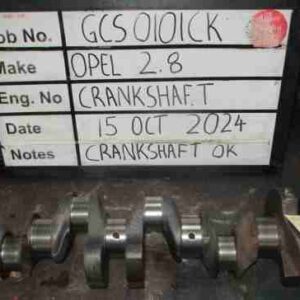 Opel 2.8 Crankshaft Mains 010, B/E std Stock No GCS0101CK
