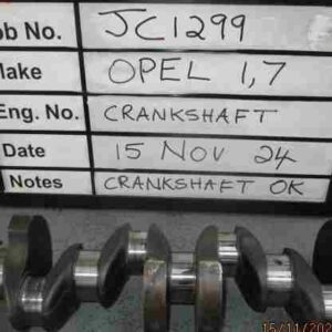 Opel 1.7 Crank Mains std, B/Ends std Stock Code JC1299