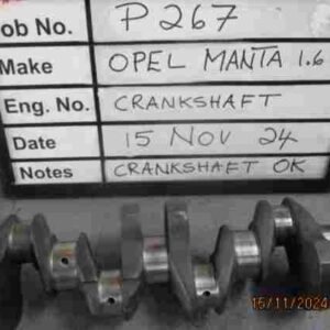 Opel 1.6 Crank Manta Manis 010, B/ends 010 Stock Code P267