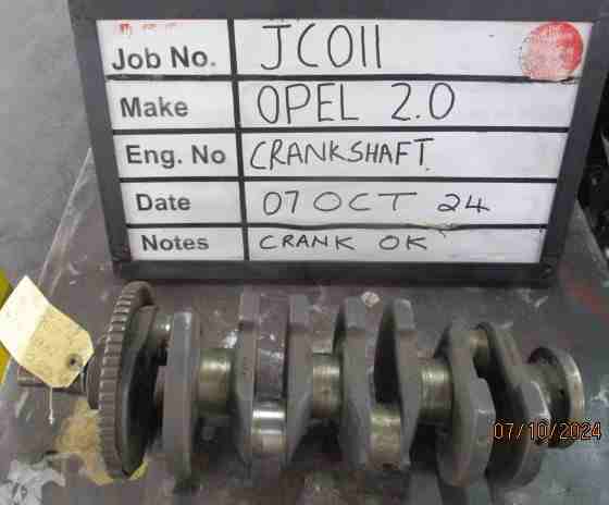 Opel 2.0L Crank M - 030,B/E - 040 Stock Code JC011