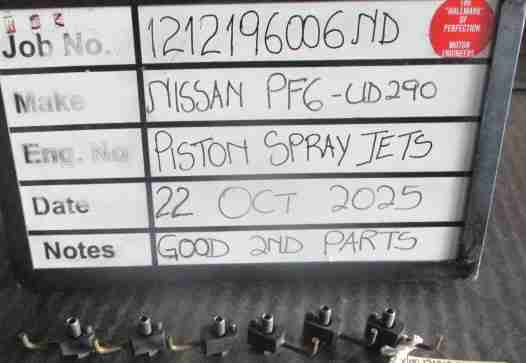 Nissan PF6 Piston Spray Jet Stock Code 1212196006ND - Image 2